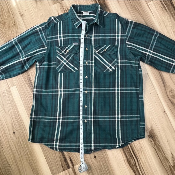 Carhartt Rugged Outdoor Wear Heavy Plaid Button Down Long Sleeve Shirt Size XL - Picture 8 of 9
